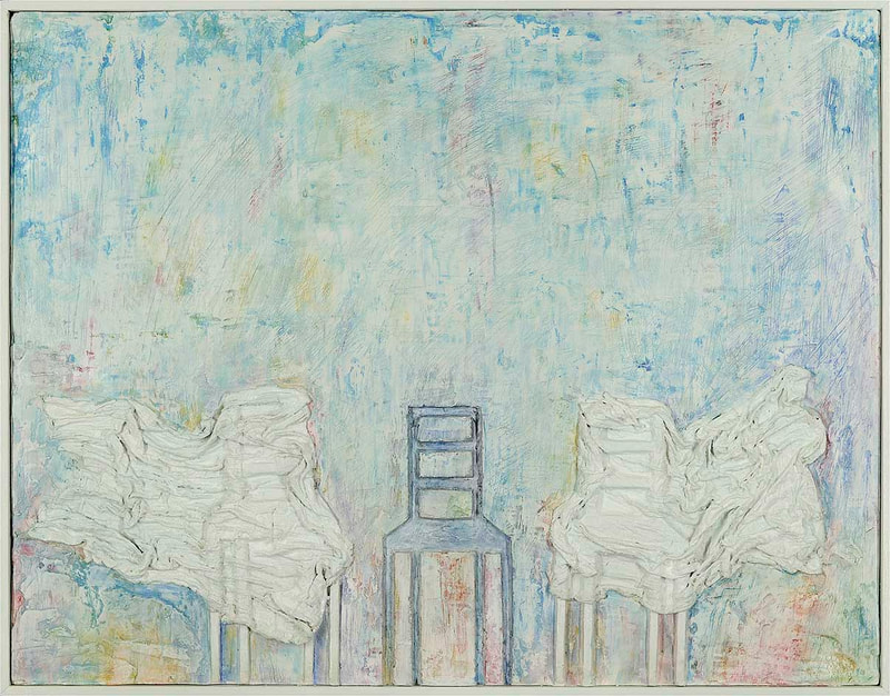 04 O.T., Gipsrelief bemalt, 71 x 91 x 5cm, 1992