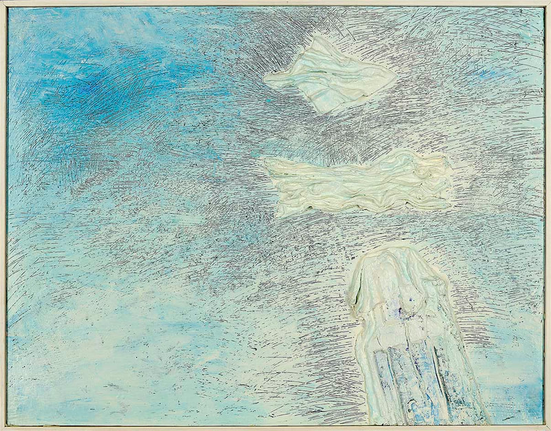 07 O.T., Gipsrelief bemalt, 71 x 91 x 5cm, 1992