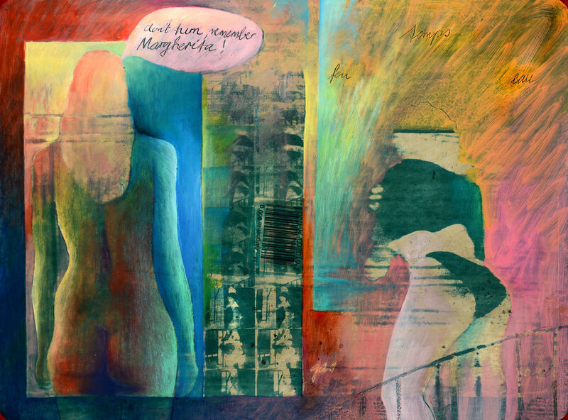 09 Noct. "L'escalier de M.D." Lichtempfindliche Polymere und Ölfarbe auf M-Karton, 28,5 x 38,5cm, 2000/01