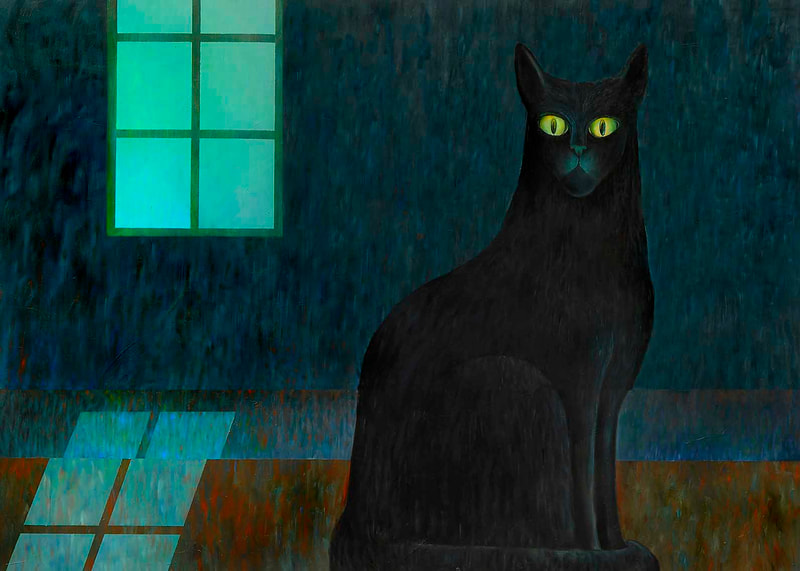 Interiors 1 (Claire de lune 1), 100 x 140cm, Öl LW, 1988