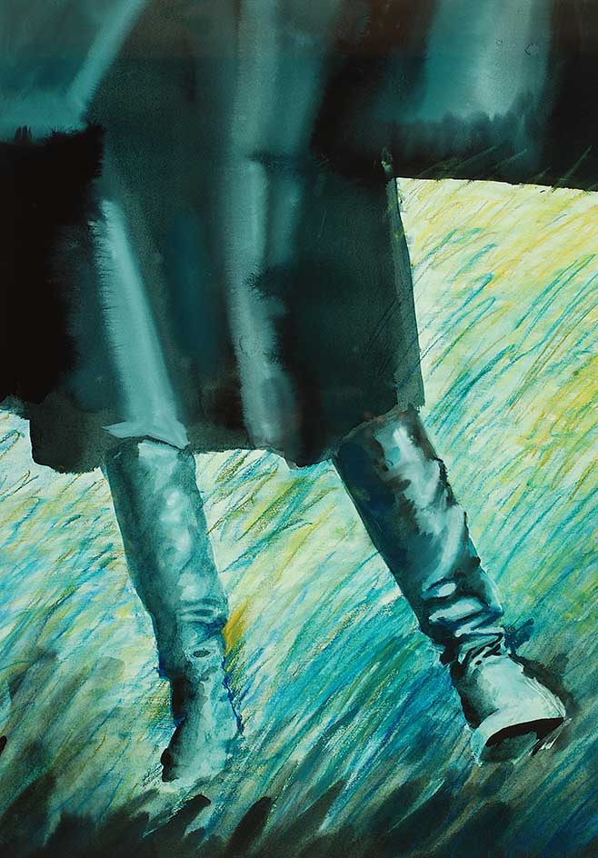 1 Hüllen, C.R.3, Aquarell, 44 x 62cm, 1977