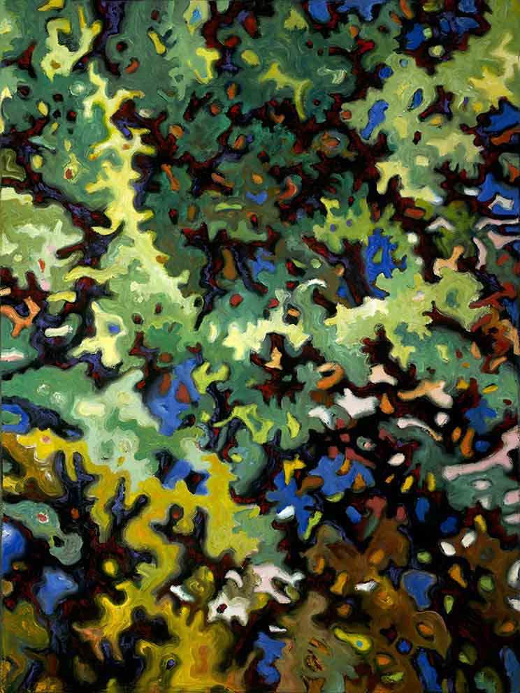 02 Im engen Radius - Spaziergänge, ÖL auf LW, 60x80cm, 2018