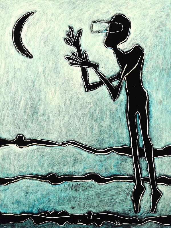 01 Translocation, Acryl auf HK, 60 x 80cm, 1993