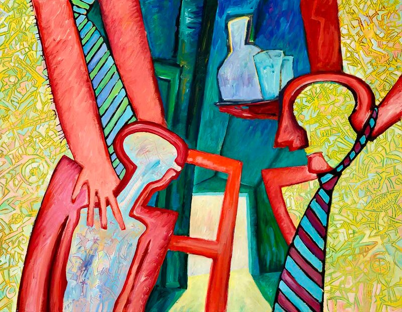 29 Minnelieder für Herzschrittmacher, Acryl auf LW, 70 x 90cm, 1993