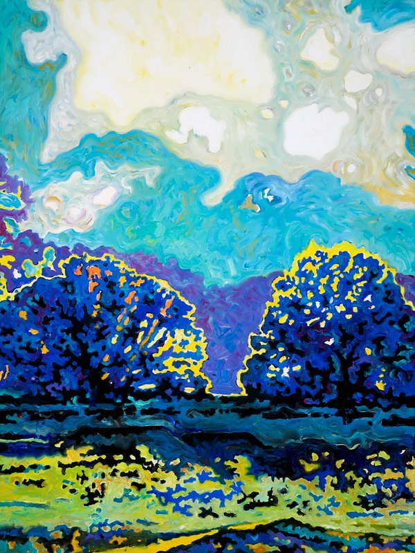 12 Im engen Radius - Spaziergänge, ÖL auf LW, 60x80cm, 2019