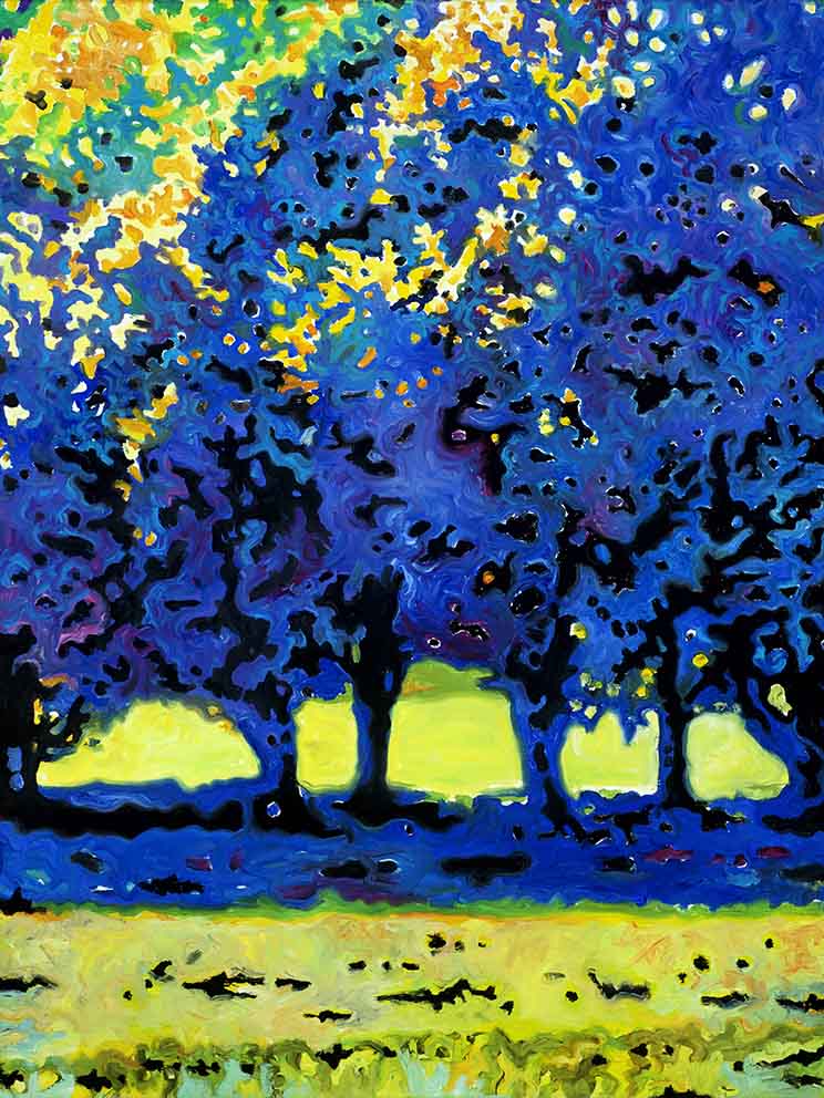 13 Im engen Radius - Spaziergänge, ÖL auf LW, 60x80cm, 2019