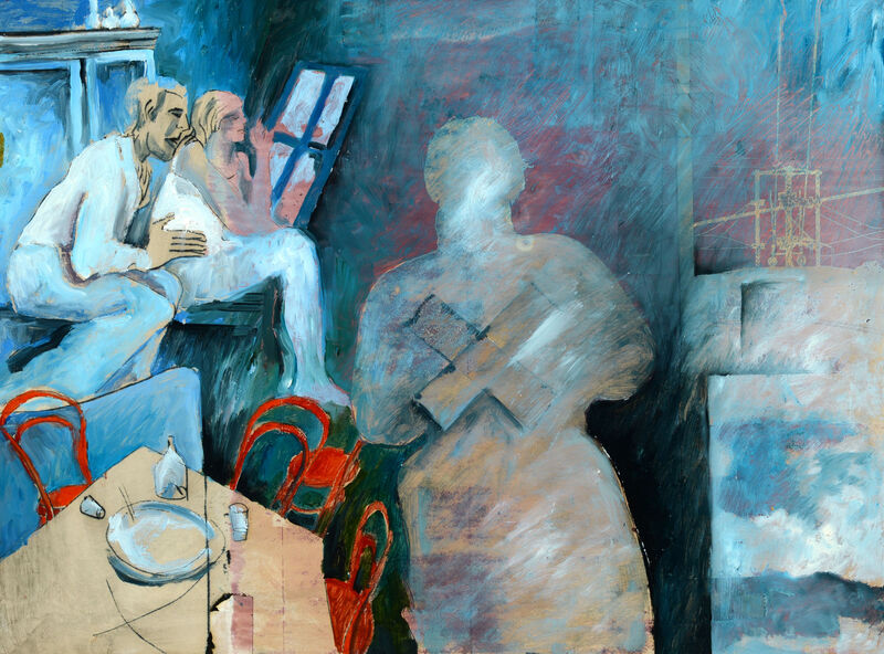 11 Noct. "M." Lichtempfindliche Polymere und Ölfarbe auf M-Karton, 28,5 x 38,5cm, 2000/01