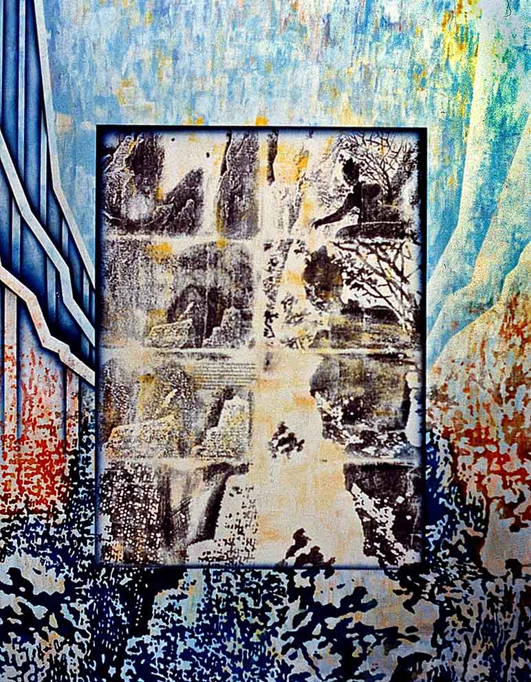 19 L.S. Vision, C.D.F. Acryl auf BW, 140 x 180cm, 1992