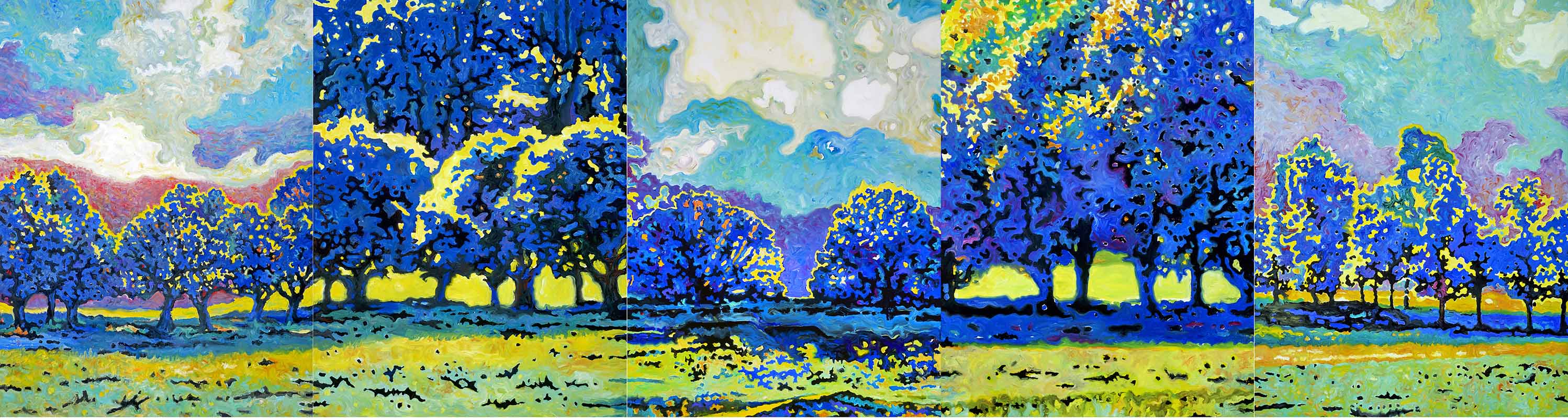 Kompilation (Spaziergang), ÖL LW, 80 x 300cm, 2019
