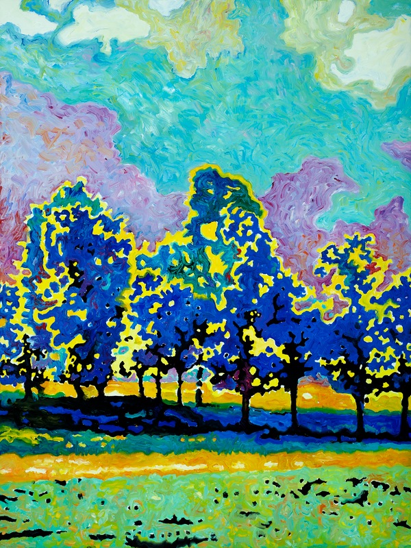 14 Im engen Radius - Spaziergänge, ÖL auf LW, 60x80cm, 2019