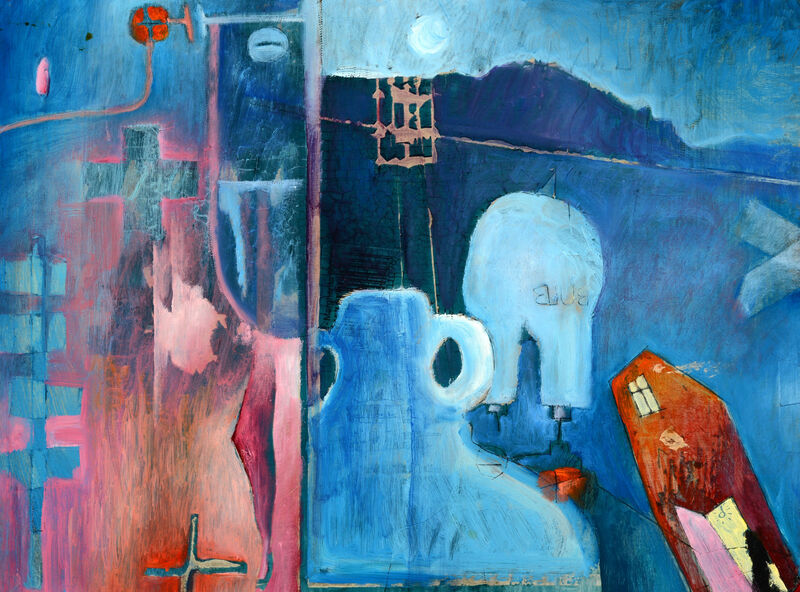 12 Noct. "M." Lichtempfindliche Polymere und Ölfarbe auf M-Karton, 28,5 x 38,5cm, 2000/01