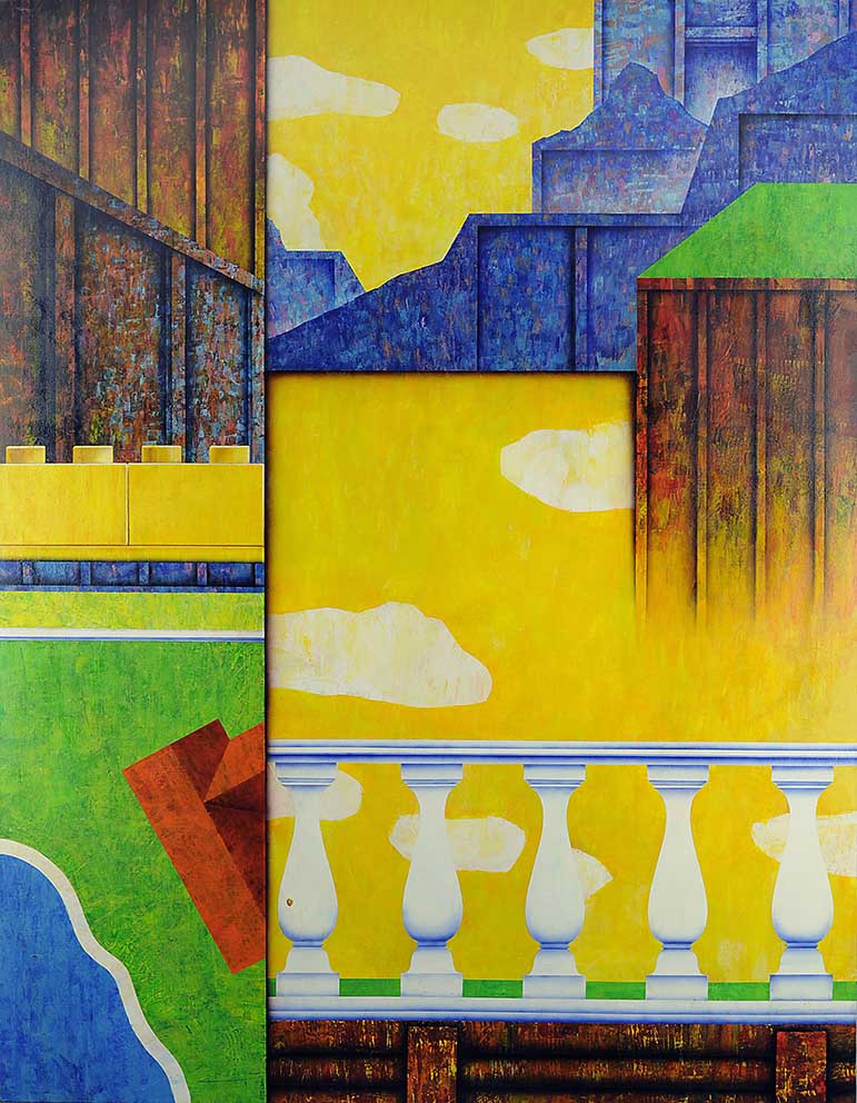 17 Lend skab, Acryl auf LW, 140 x 180cm, 1993