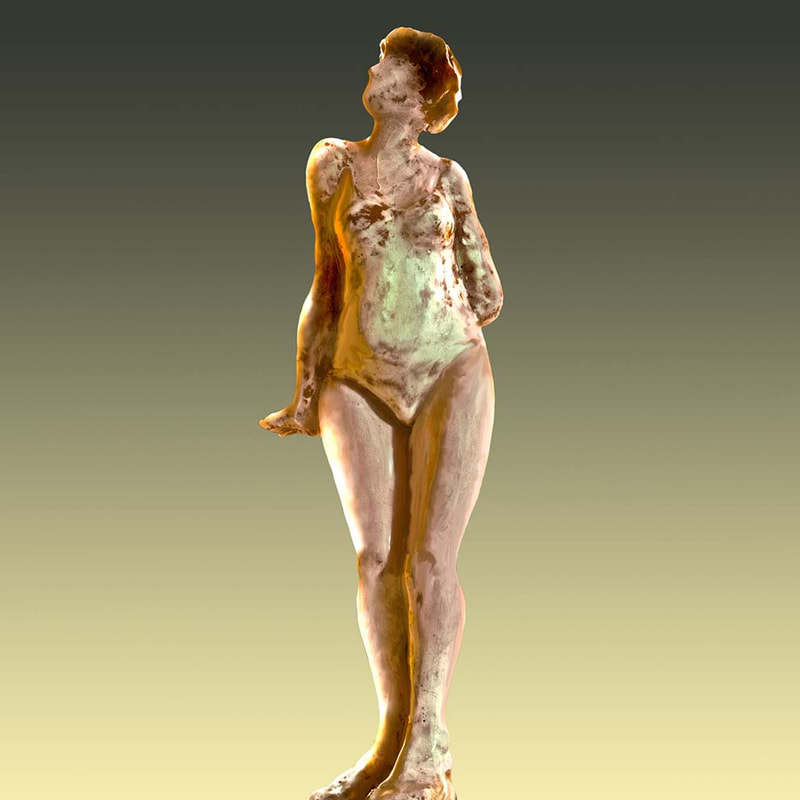13 Bozzetto "Artistin", 15x4x4cm, 1982