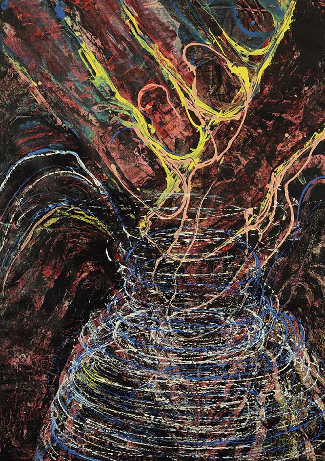 14 Gefäss, Eröffnung, Acryl auf Papier, 91 x 128cm, 1995.jpg