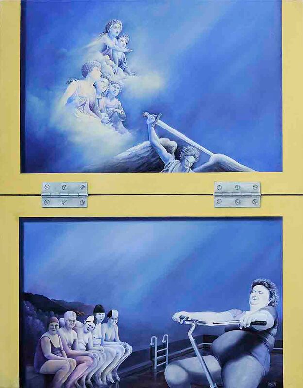 14 Paradiesische Landschaft, Öl auf LW, 70 x 90cm, 1977