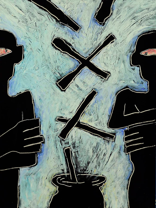 17 Translocation, Acryl auf HK, 60 x 80cm, 1993