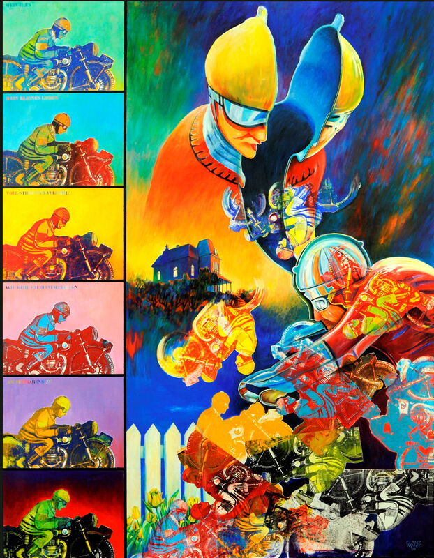 18 Nocturne "Mein Heim mein kleines liebes..." Acryl auf LW, 140 x 180cm, 2003*