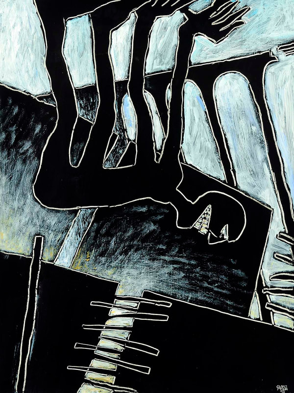 19 Translocation, Acryl auf HK, 60 x 80cm, 1993