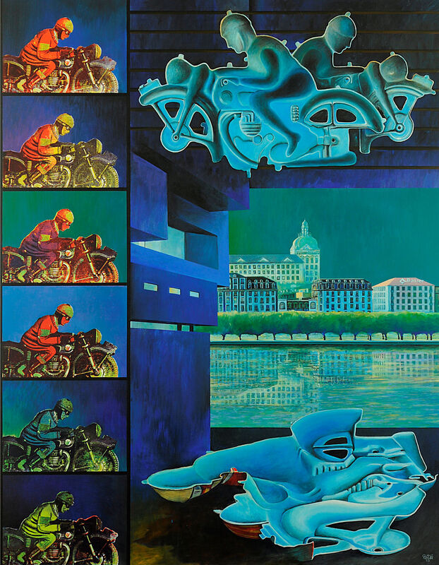 19 Nocturne "Hüllen" Acryl auf LW, 140 x 180cm, 2003