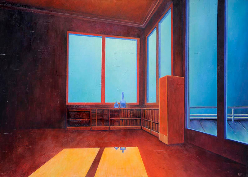 Interiors 2 (Claire de Lune 2), 100 x 140cm, Öl LW, 2004