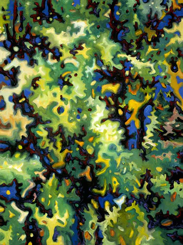 03 Im engen Radius - Spaziergänge, ÖL auf LW, 60x80cm, 2018