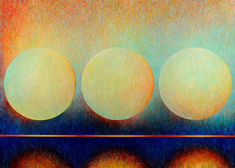 21 Landschaft, Vision 1, Öl auf LW, 100 x 140cm, 2000