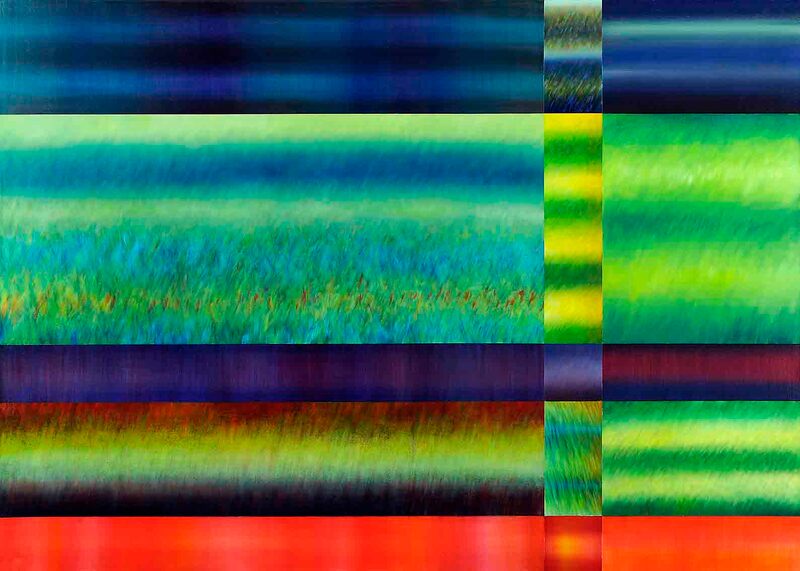 23 Landschaft, Vision 7, Öl auf LW, 100 x 140cm, 2002