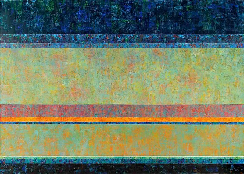 24 Landschaft, Vision 8, Acryl auf LW, 100 x 140cm, 2005