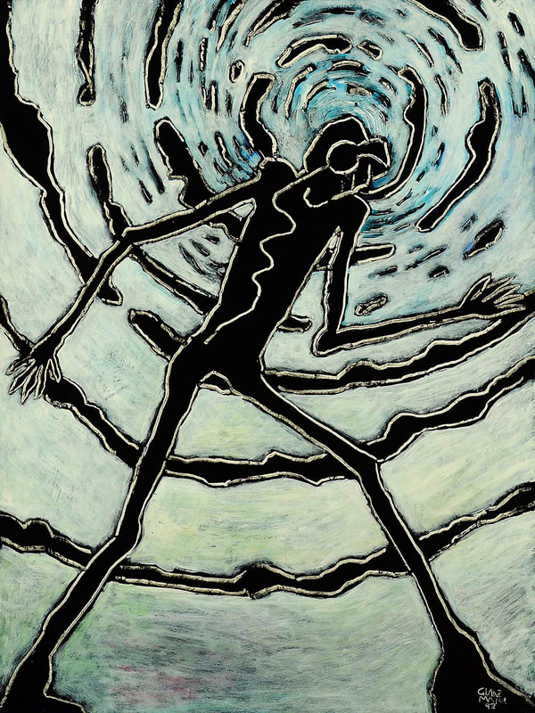 25 Translocation, Acryl auf HK, 60 x 80cm, 1993