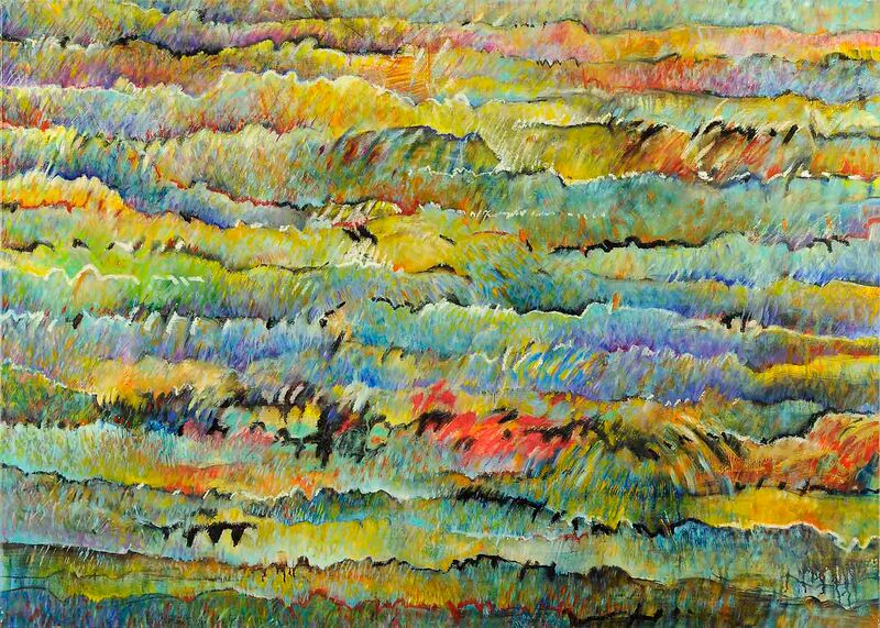 26 Landschaft, Vision 3, Öl auf LW, 100 x 140cm, 2001
