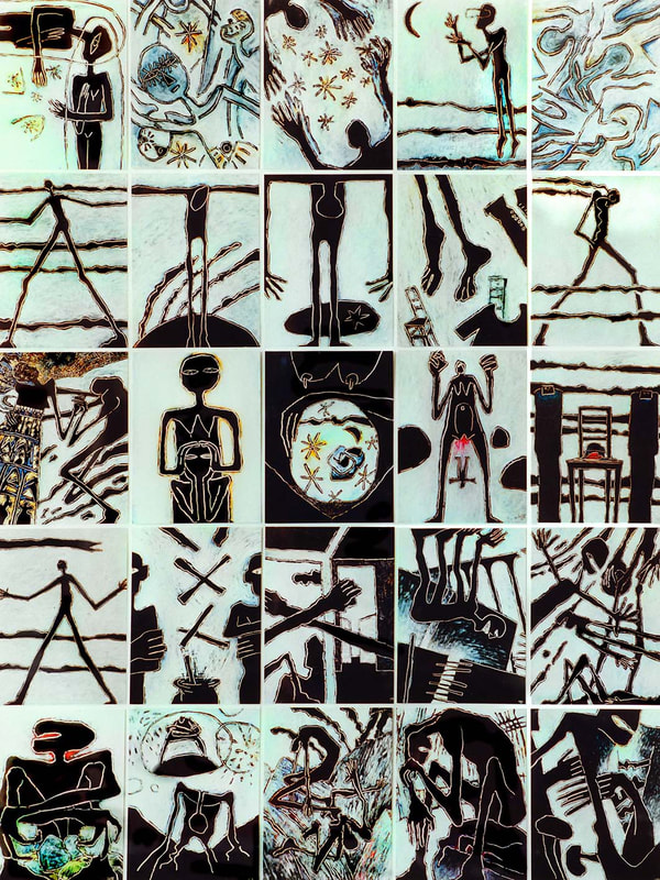 27 Translocation, Kompilation 25 teilig, 300 x 400cm, 1993
