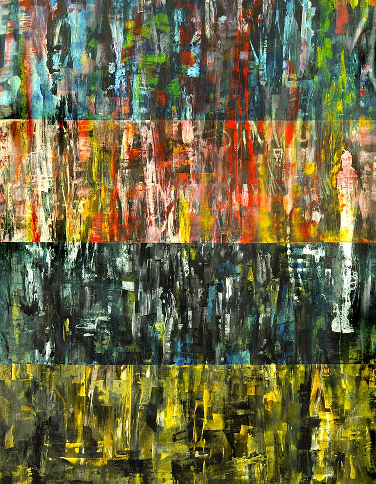 36a Lend skab, Acryl auf LW, 140 x 180cm, 1995