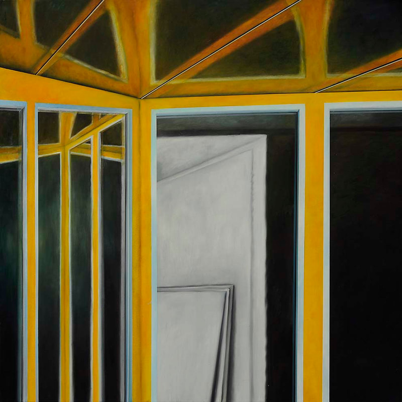 Int. Atelier 2, 100 x 100 cm, Öl LW, 2007