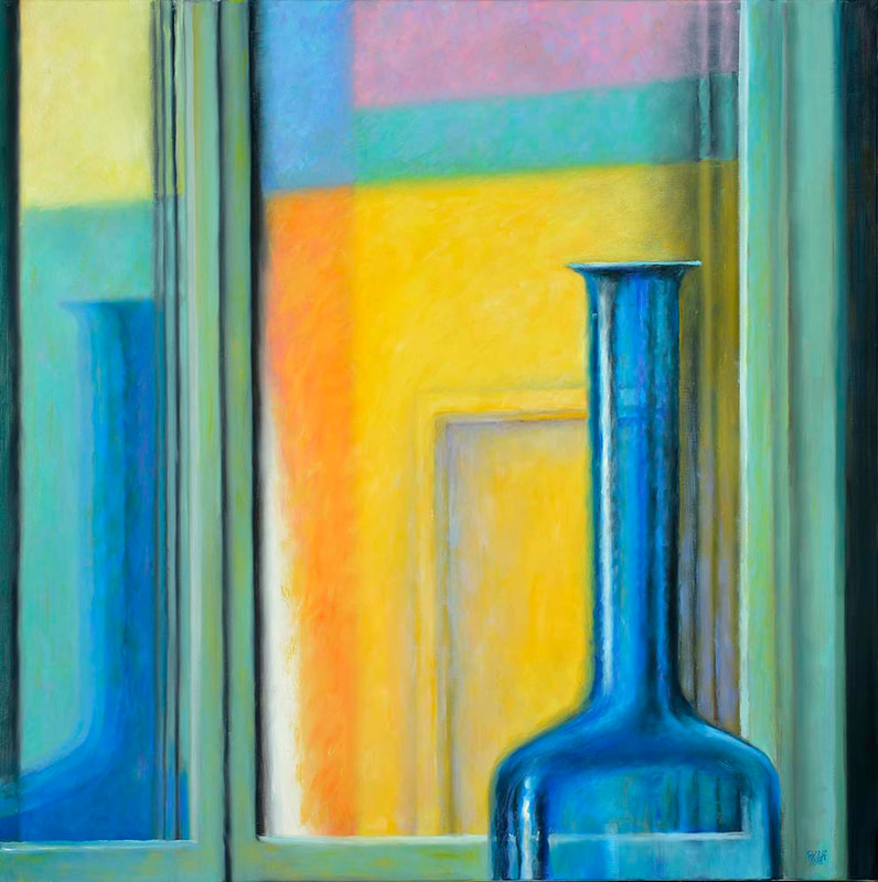 Am-Fenster 2, Öl-LW, 100x100cm, 2015