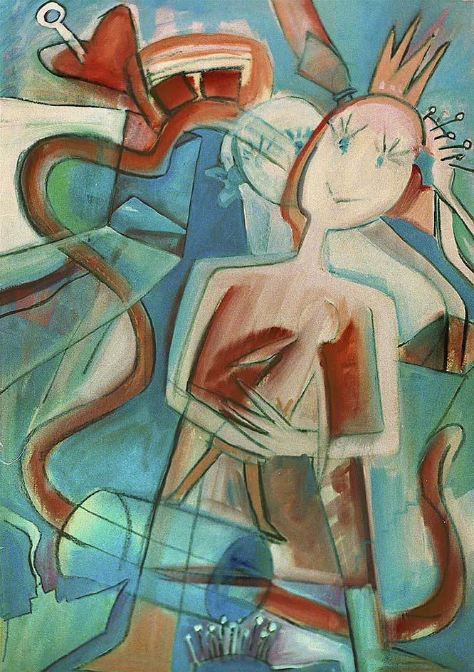 Childrenscorner 02, G, 91 x 128cm, Acryl auf BW, 1991