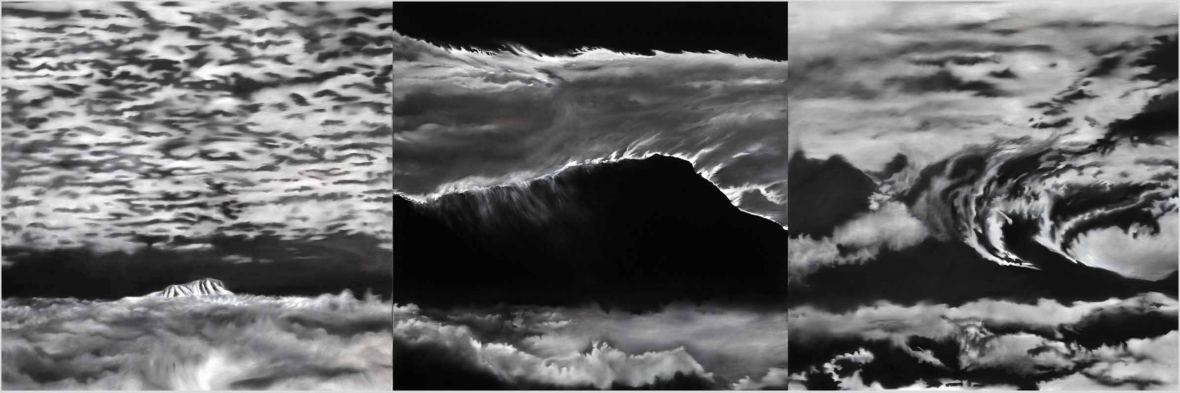 Triptychon aus S2, ÖL LW, 100 x 300cm, 2012
