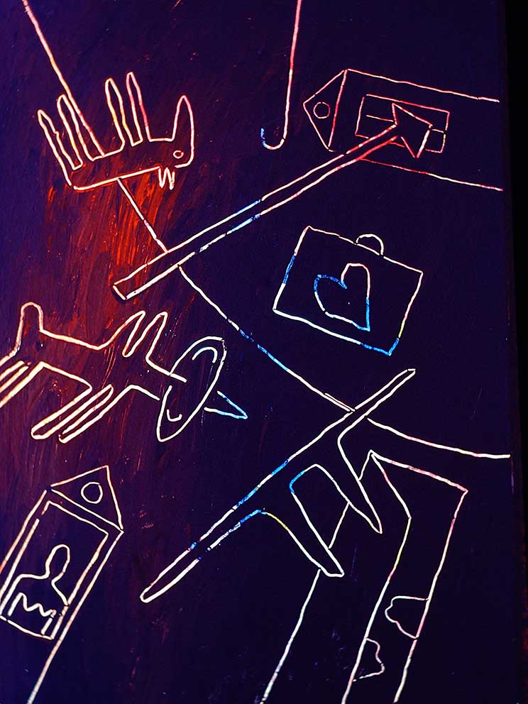 07 Minnelieder für Herzschrittmacher, Acryl auf HK, 60 x 80cm, 1992