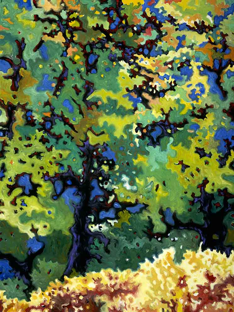 04 Im engen Radius - Spaziergänge, ÖL auf LW, 60x80cm, 2018