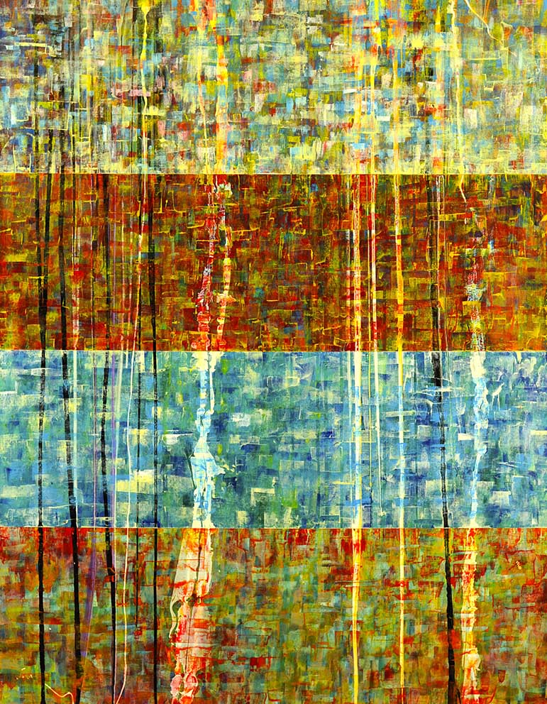 36c Lend skab, Acryl auf LW, 140 x 180cm, 1995