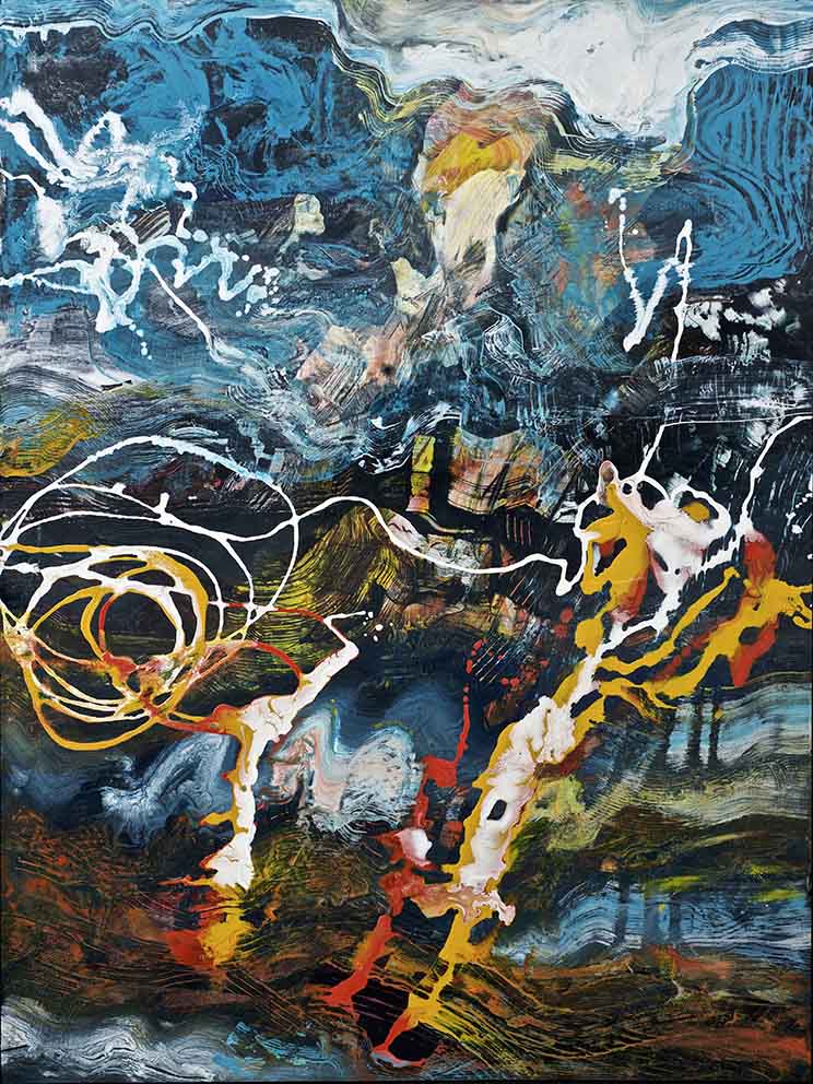 30 Tonspuren S6, Bruckner, Acryl auf MDF, 60 x 80cm, 2019 - 1