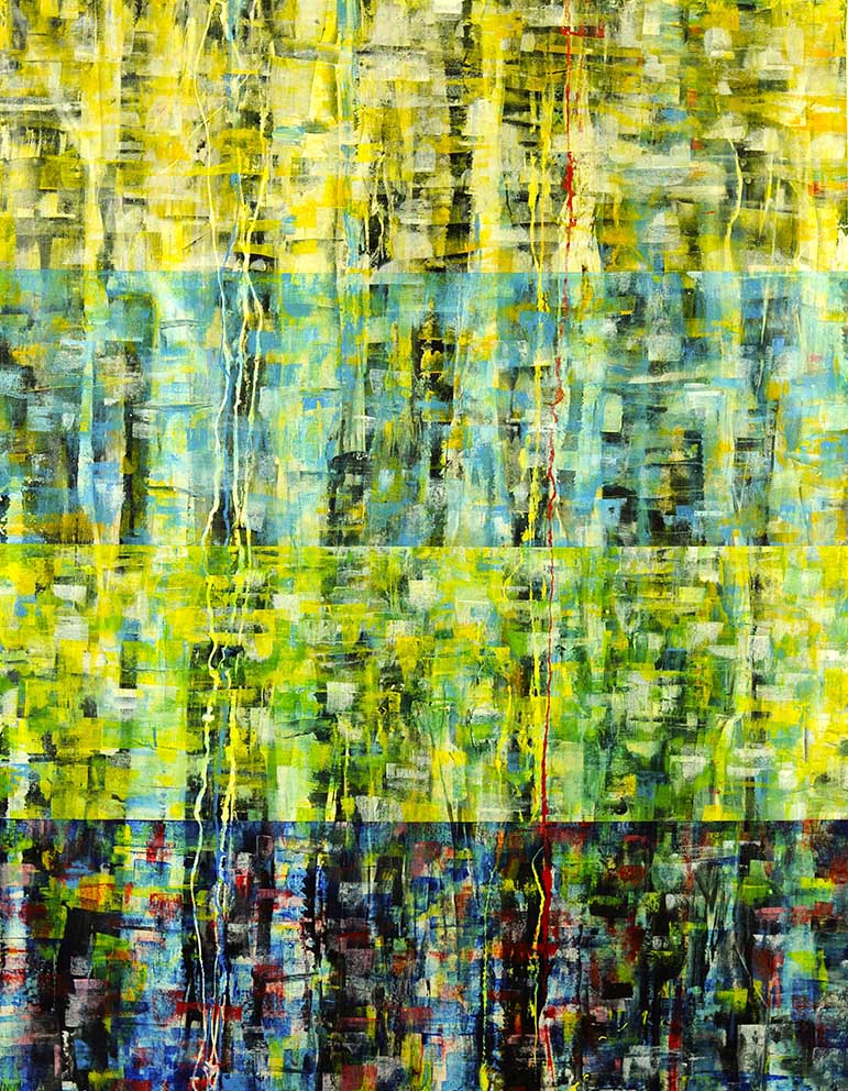 36d Lend skab, Acryl auf LW, 140 x 180cm, 1995
