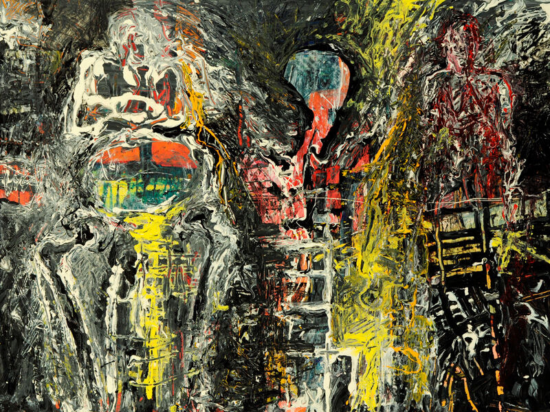 31 Vom Be-Sitzen & Stühlen Vom Be-Sitzen & Stühlen (Inthronisierung), Acryl auf HK, 60 x 80cm, 1994