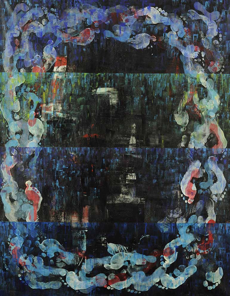 37 Lend skab, Acryl auf LW, 140 x 180cm, 1996