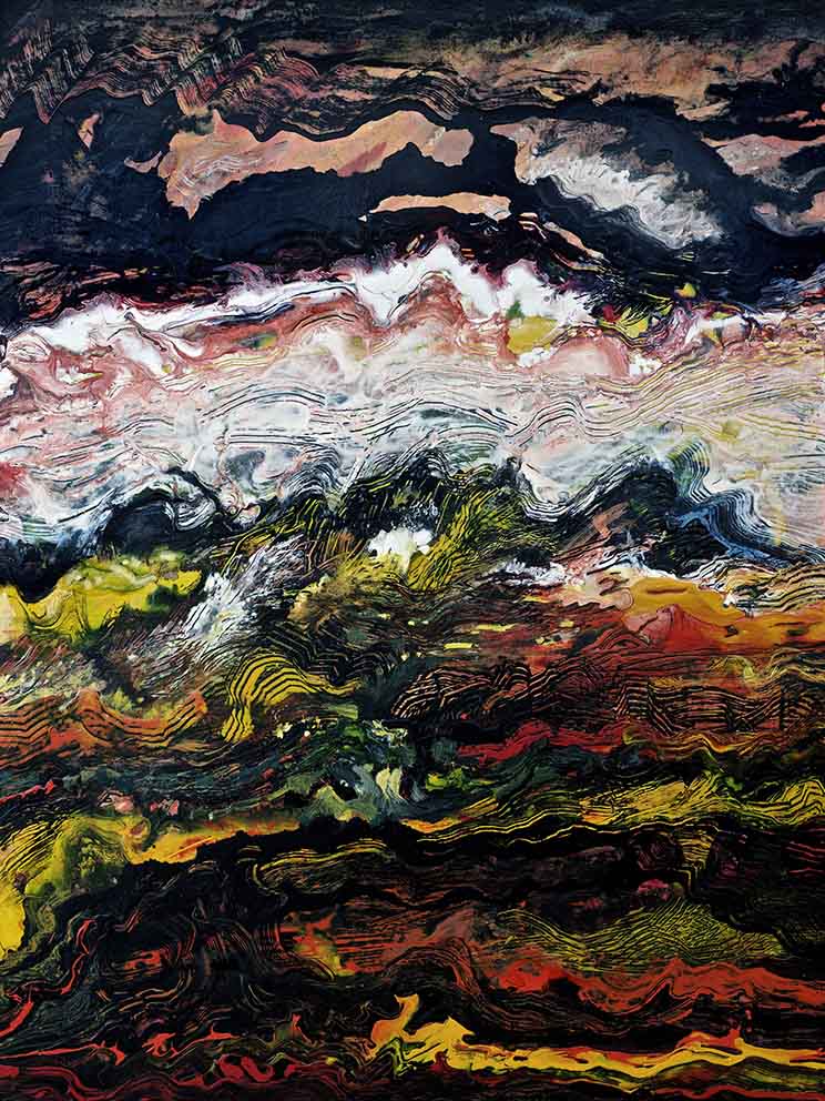32 Tonspuren S6, Bruckner, Acryl auf MDF, 60 x 80cm, 2019 - 3