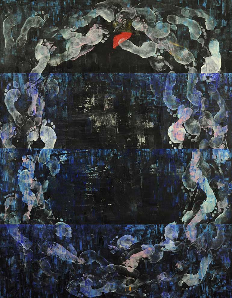 39 Lend skab, Acryl auf LW, 140 x 180cm, 1996