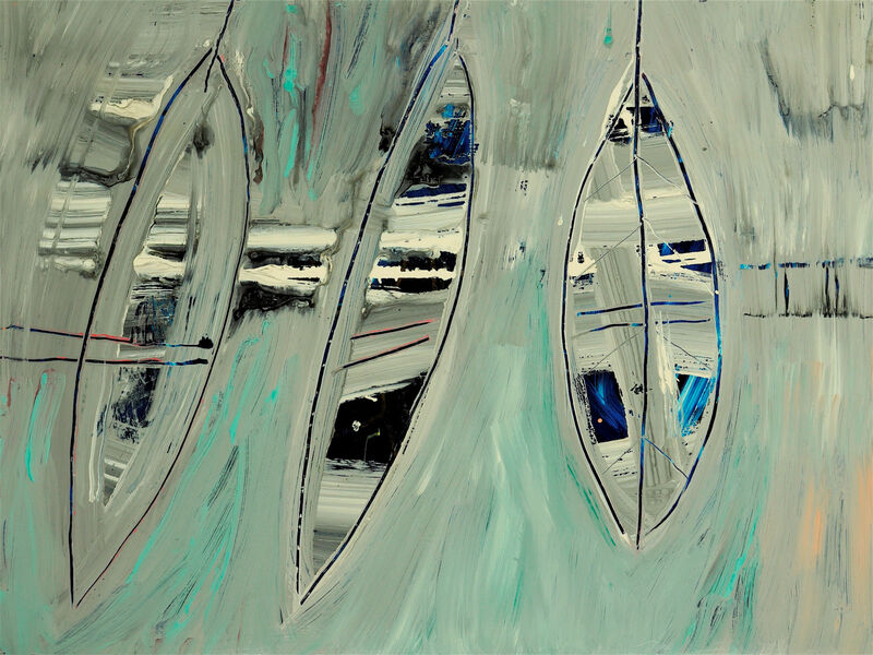 34 Isola, Lorbeerrausch, Acryl auf HK, 60x80cm, 1995