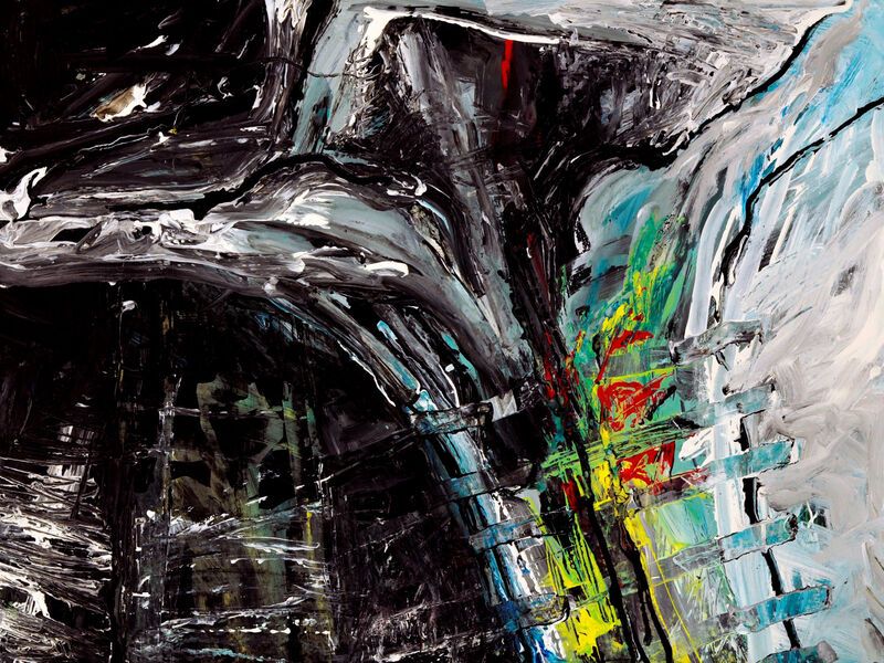 37 Isola, Sacrum, Acryl auf HK, 60x80cm, 1995