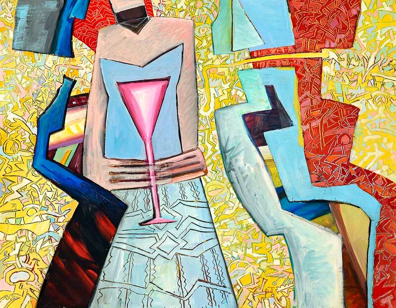 31 Minnelieder für Herzschrittmacher, Acryl auf Hartfaser, 70 x 90cm, 1993