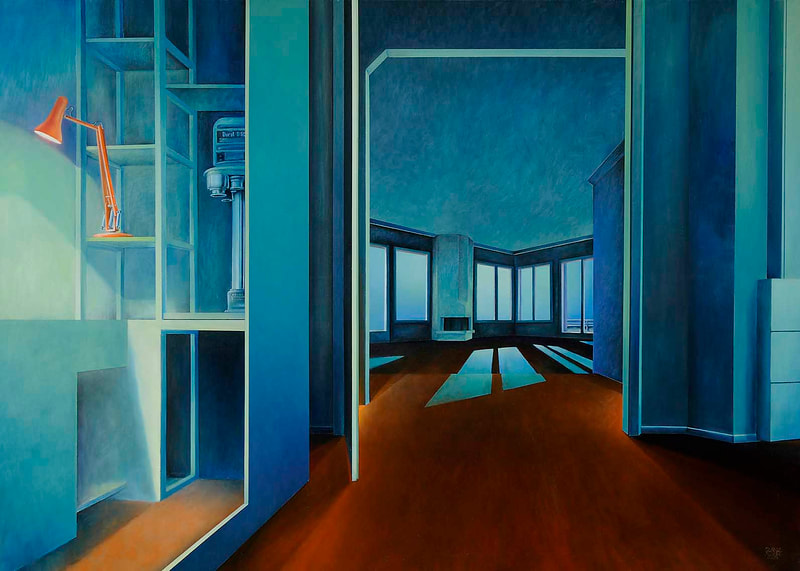 Interiors 4 (Claire de Lune 4), 100 x 140cm, Öl LW, 2005