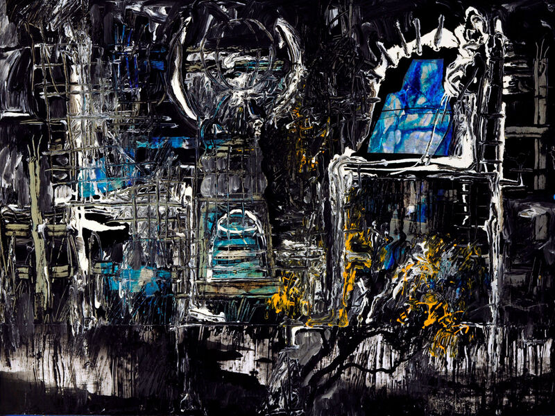 40 Isola Kreta-Minos-Labrys, Acryl auf HK, 60x80cm, 1995